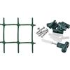 TENAX Rete per Rampicanti, Tenax Corolla, 0,50x5 m verde, Rete in Plastica per Sostegno Piante e Fiori & Clips di Fissaggio a Muro per Rete Rampicanti Corolla, Confezione da 6 Pezzi, Verde