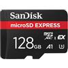 Sandisk Scheda memoria 128GB SanDisk Express MicroSDXC UHS-I classe 10 U3 Nero/Rosso [SDSQXFN-128G-GN4NN]
