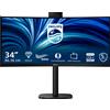 Philips Monitor W-Led 34'' Philips 34B2U3600CH Quad HD 3440x1440 4ms classe D Nero [34B2U3600CH/00]