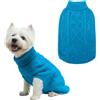 Mihachi Maglione a collo alto per cani, maglione invernale per cani, abbigliamento classico, lavorato a maglia, con foro per guinzaglio, per la stagione fredda