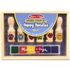 Melissa & Doug Timbri con Manico per Bambini - Set 6 Timbrini e Stampini in Legno, Lavoretti Creativi, Inchiostro Lavabile, Regalo per Feste, per Bambini, 4+ Anni