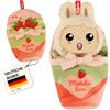 Heless Monster Styles 7523 - Sacco a Pelo per Bambole con Design Matcha e Fragole, con Occhiello, Set Kawaii per Mostri di Dimensioni 15 cm