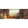 Bimkole DIY 5D Grande Diamond Painting Kit Completo Fai da Te Biblioteca, Fiori Pittura Diamante Punto Croce Strass Arte E Creazione Di Mosaico Decorazione Murale Artigianale 30x80 cm