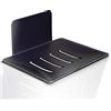 HONZUEN Porta Saponetta da Muro Acciaio Inox, Facile da Installare Antiruggine Impermeabile, Portasapone Autoadesivo Cucina Bagno, per Riporre Spugne di Sapone Spazzole(Nero)