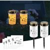 Silkwish Set di 2 luci a energia solare con picchetto e dente di leone - IP65 resistente alle intemperie - candele a LED tremolanti - candele solari per cimitero - luci funerarie per sempre nei nostri