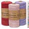 OurTop Corda Macramè 3mm Set, 3mm x 100m Filo Macrame Corda Macramè Filo Morbido Filato Macrame per Fai Da Te, Artigianato, Lavori a Maglia, Lavori Decorativi(Rosa, Rosso, Lilla)
