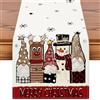 Artscope Runner da Tavolo per Natale 40x240cm Merry Christmas, Decorazioni a Tema Natalizio per del Tavolo da Pranzo Cucina Feste Fattoria (Puppetti di Neve e Cervi)