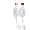 Kiuiom Tubi di Fermentazione,Airlock di Fermentazione,Vino Valvola,Gorgogliatore Fermentazione,2PC Guarnizione Fermentatore per Conservazione Domestica Birra Produzione di Vino Fermentazione