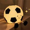 AGEK Luce notturna da calcio per bambini, lampada da calcio in silicone con 3 livelli dimmerabile ricaricabile lampada da comodino regalo per bambini camera da letto per bambini decorazione ufficio