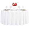 Pesonlook 1 Confezione Tovaglia Rotonda Bianca, 304,8 cm in Poliestere, Tovaglia Lavabile in Grande Quantità, Tovaglie in Tessuto Lavabili in Poliestere per Matrimonio, Festa, Banchetto, Buffet, Cena