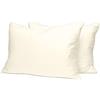 Pizuna Linens Pizuna 2 Federe per letto matrimoniale cotone 50x80 cm Avorio 400 fili | Federe cuscino 100% cotone a fiocco lungo, trama sateen, 50x80 cm, colore Nuovo Avorio, 400 fili, set da 2 pezzi