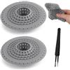 EXIN DECHEN Filtro Capelli Doccia 2 pezzi, 12,5 CM Silicone Scarico Doccia con Pinzette, Universale, Silicone Filtro Lavandino Bagno, Protezioni per Scarico Cucina, Drain Protector Filter per Cucina,Vasca e Bagno