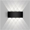 Voltix Applique da Parete LED per Interni ed Esterni, 8W Luce Fredda 6000K, Lampada da Muro Impermeabile, Design Moderno in Alluminio, Ideale per Casa, Balcone e Giardino (Luce Fredda 6000K, Nero)