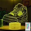 POSSHE Regali per scarpe da ginnastica, regali per scarpe da ginnastica, lampada notturna con illusione 3D, 16 colori che cambiano, timer, 4 modalità flash e dimmerabile, decorazione per la stanza dei