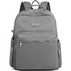 NICOLE & DORIS Zaino Leggero da Donna Zaino Nylon Impermeabile Zainetto da Viaggio Borse Zaino Multitasche Zaino Scolastico di Grande Capacità Grigio