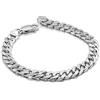 Dankadi Bracciale Cubano Massiccio 6MM in Argento 925 per Uomo, Catena Cubana Miami Hip Hop 17cm 18cm 19cm 20cm 21cm 23cm Gioielli da Regalo Anniversario per Adulto Padre, 8.5 inch, Argento sterling