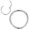 Popuhoops Anelli per Naso in Acciaio Chirurgico 316L, Apertura a Cerniera, Piercing per il Corpo, Anelli per Labbra, Anelli per Cartilagine Helix, Orecchini Rook 20G 18G 16G 14G 12G 10G 8G, Diametro