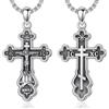PROESS Croce Gerusalemme/Colibri/Nodo celtico Collana in argento Sterling Croce Ciondolo Croce Croce Ciondolo Croce Catena Gioielli Regali per Uomo Donna, geeignet, Argento sterling, Nessuna pietra