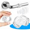 QUOTRE 48 Pezzi Fermaporte per Maniglie Paracolpi Maniglia Porta in PVC Trasparente,Ø18mm Fermaporta Maniglia,Gommini per Maniglie Porte Interne,Proteggi Maniglia Porta Antigraffio,Ferma Porta e Finestra