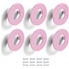 Poliplast - Set da 6 Maniglie, Design a cerchio, per Cucina, Armadio e Cassetti, Verniciato a mano, Colore Rosa, Art. 310