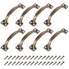 QUARKZMAN 8pz 5 Pollici Maniglia per Cancello Maniglia Cassetto Porta Vintage in Metallo Maniglia Mobili Vintage con Vite per Porta Armadio Cucina, Bronzo