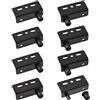UFURMATE Cerniere a Perno in Ferro, 4 Set di Cerniere a Scomparsa per Porte in Legno con Perno e Boccola per Porte in Legno a Battente Libero (Nero)