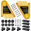 LQGTQO Feather Board Doppia Kit, 21 x 16.5 cm Tavola in Piuma con Viti e Rondelle, Strumenti per Fresatrice, Set di Featherboard Multiuso, per Sega da Banco Fresa Guida Mitra Controllo Fessura (Giallo)
