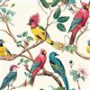 ANLIKY-Pro, Carta da parati autoadesiva, motivo pappagallo oriolo, Stacca e Attacca, carta adesiva, passeri, pellicola decorativa rimovibile per mobili, 44 x 300 cm