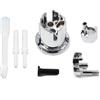 CANJPTON Compatibile con D2D cassetta di scarico Pulsante doppio per lavello, nuovo stile D2D, doppio risciacquo, mezzaluna, portata corta pulsante WC 822043001 AH0001800R