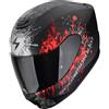 SCORPION Casco EXO-391 WOLF Nero Opaco Argento Rosso SCORPION