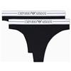 Emporio Armani Mezza Slip Donna, Nero, S