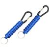 CGEAMDY 2 Pezzi Portachiavi in Paracord, Portachiavi Paracord con Moschettone, Portachiavi Moschettone Paracord Corda, Moschettone Fibbia in Intrecciato, per Chiavi Campeggio Uomo Donna(Blu)