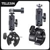 TELESIN Morsetto per fotocamera per bici Manubrio per moto Clip per supporto per super morsetto in lega di alluminio per fotocamera GoPro DJI OSMO Insta360