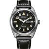 Citizen Orologio Analogo Eco-Drive Uomini con Cinturino in Pelle