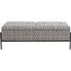 Kare Design panca imbottita Buttons Storage B&W, nero/bianco, panca contenitore, panca con spazio, con borchie, soggiorno, corridoio, camera da letto, stile moderno e minimalista, 43x120x40 (A/L/P)
