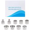 Yigeitopli Testa per dermoabrasione diamantata, 9 punte per microdermoabrasione, strumento esfoliante per il viso per la casa