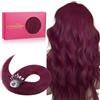 WENNALIFE Microring Extensions Echthaar, Borgogna Chiaro 50g 50 Strähne 45 CM Invisible Remy Microring Extensions Zubehör Echthaar #530