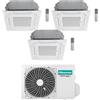 Hisense Climatizzatore trial split condizionatore CASSETTA 4 VIE 9+9+9 esterna 3AMW72U4RJC WiFi opzionale A++ Telecomando + Pannello 9000+9000+9000