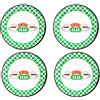 Silver Buffalo Friends Central Perk - Set di 4 piatti piani in melamina con logo a scacchiera, 20,5 cm