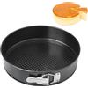 YNNHUDEEP Teglia a cerniera rotonda, 1 pezzo, teglia per torte da 11'', diametro 28 cm con rivestimento antiaderente, teglia grande per dolci, set di utensili da forno