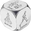 UNICRAFTALE Regali di Sollievo per Cura di Sé 1 Set di Dadi Decisionali In Acciaio Inossidabile con Scatola Regalo Regali Antistress Articoli di Sollievo Regali di Meditazione Yoga Salute Mentale
