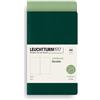 LEUCHTTURM1917 368195 Jottbook A6, 59 pagine numerate, Bianco, Sage + Forest Green, confezione doppia