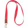 PATIKIL Portachiavi con Cordino, Laccio Collo Moderno Porta Badge Id, Laccio Portachiavi Lungo con Moschettone Metallo per Fischietti Portafogli Ufficio Insegnanti Uomini Donne Rosso