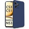 N NEWTOP Cover Compatibile per REALME C53 - C51 - NARZO N53, Custodia TPU SOFT Gel Silicone Ultra Sottile Flessibile Case Posteriore Protezione Fotocamera Anti Urto Guscio Scocca Colorato (Blu)