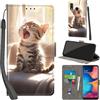 PHINIENLAND Cover per Samsung Galaxy A20e / A10e custodia portafoglio Gatto | 3 scomparti carte, 1 tasca banconote, Chiusura magnetica, Supporto, Pelle PU flip cover per Samsung A20e