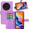 Fertuo Cover per TCL 60 SE/TCL 605, Custodia Portafoglio Cover a Libro in Pelle Flip Case Sottile con Silicone Bumper, Fibbia Magnetica, Porta Carte e Kickstand, Viola