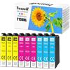 Yowell 9x cartucce per stampante T1306 compatibili con Epson T1306 T1302 T1303 T1304 per Stylus SX525WD SX535WD SX620FW Office B42WD BX925FWD BX635FWD Workforce WF-3520DWF WF-7525 WF-7015