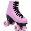 SMJ sport - Pattini classici da donna con cuscinetti a sfera ABEC7, colore rosa/nero, per ragazze e bambine, taglia 35, 36, 37, 38, 39, 40 (40)