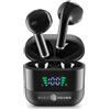 Cellularline Auricolari TWS con Display LED - Nero