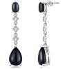 Althum Orecchini Onice Nero Orecchini pendenti in argento sterling 925 Orecchini pendenti con pietra da 12 mm Orecchini con agata per donna